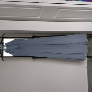 Azazie bridesmaids dress in Dusty Blue